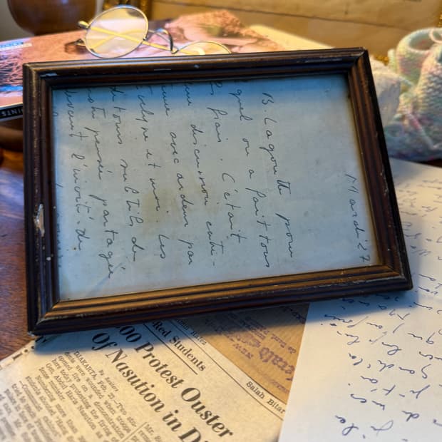 프랑스 빈티지 손글씨 액자