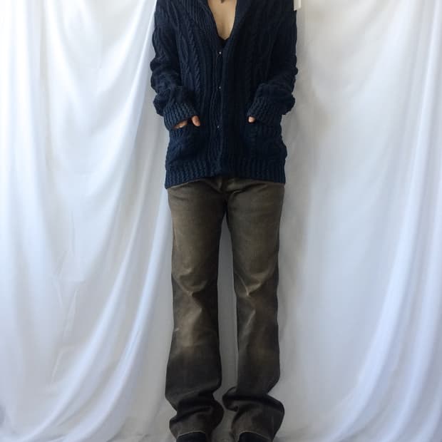 Cable heavy knit cardigan