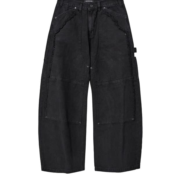 VTG Double knee Pants Black