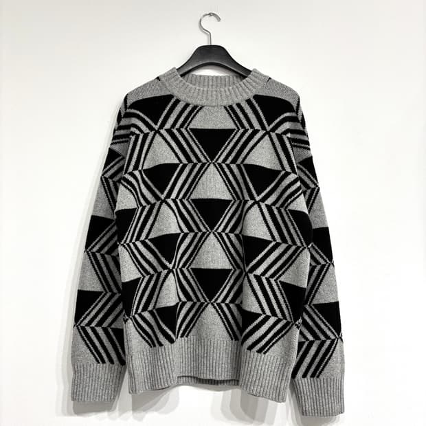 [새상품] 패턴 코튼니트 2컬러