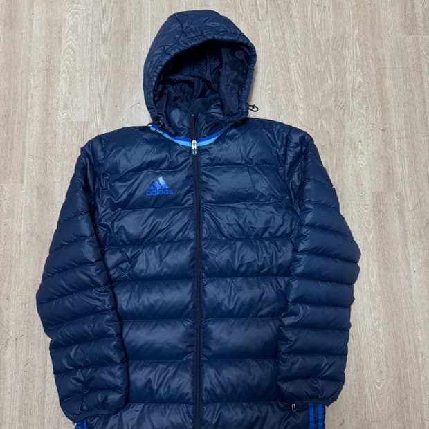 아디다스 남성 덕다운 후드 경량 롱패딩 M/95 