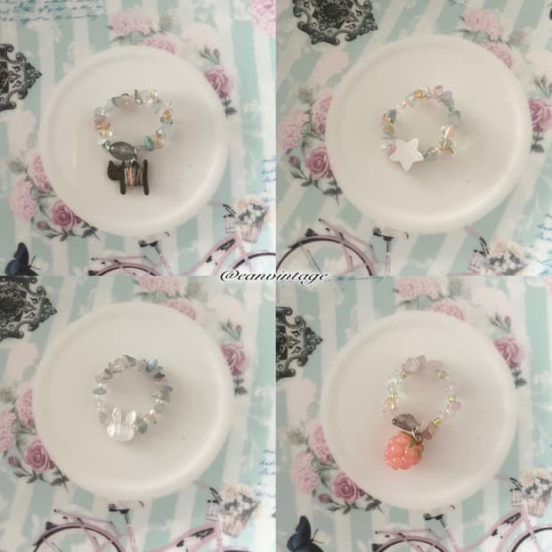 ean made bead ring 1,2,3,4