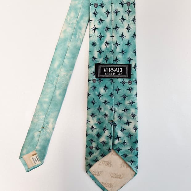 베르사체 민트 메두사 실크넥타이