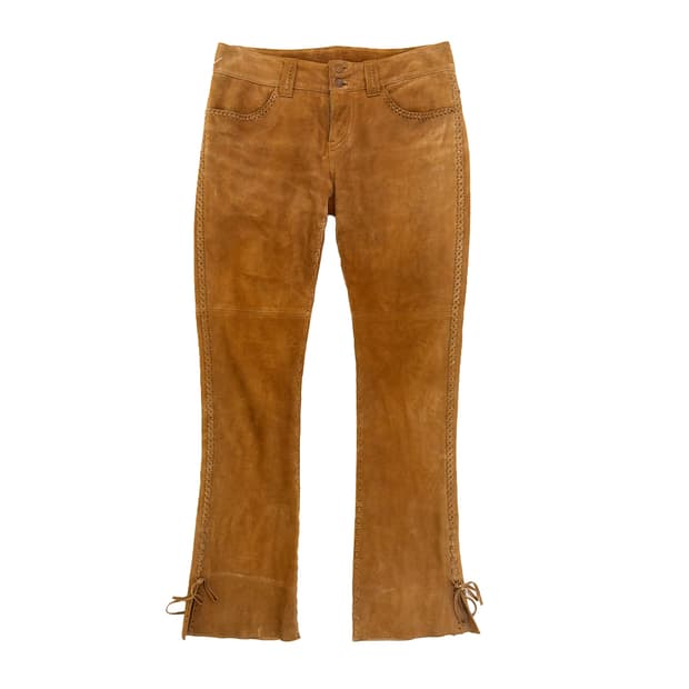  Hysterics Suede Leather Flare Pants