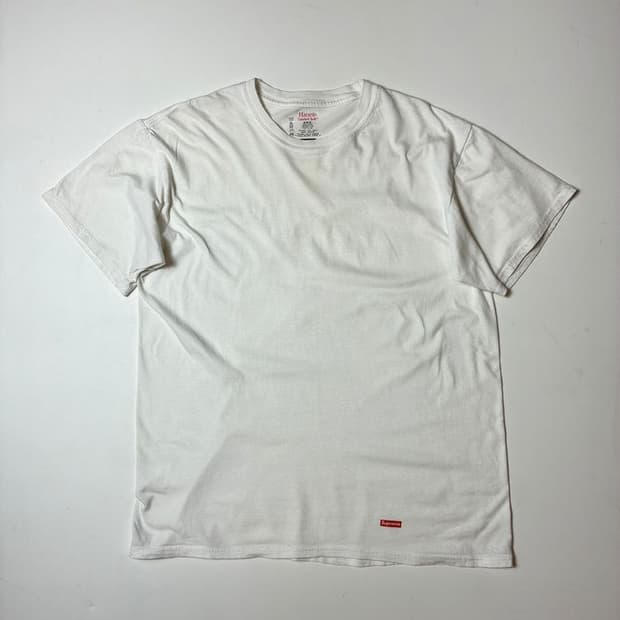 슈프림 x 헤인즈 태그리스 반팔 티셔츠 PN9089