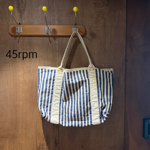 45rpm Stripe Cotton Tote Bag