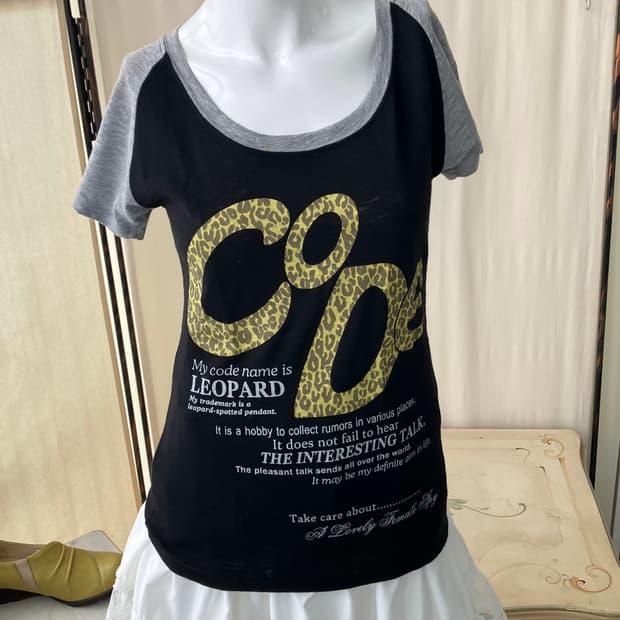funky gyaru raglan printing half t-shirt