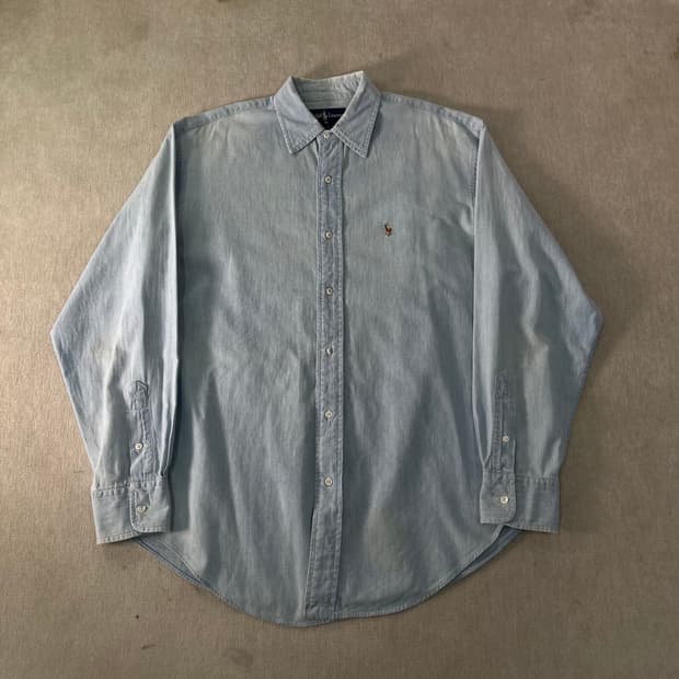 100 폴로랄프로렌 데님 코튼 셔츠