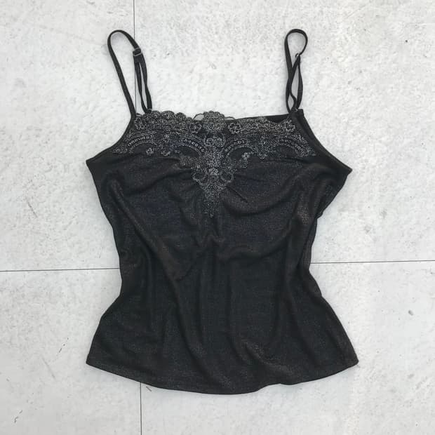 골드 글리터 슬리브리스