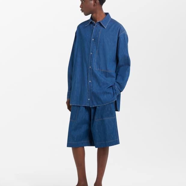 스튜디오 니콜슨 요토 데님 쇼츠 인디고 워시 M 사이즈