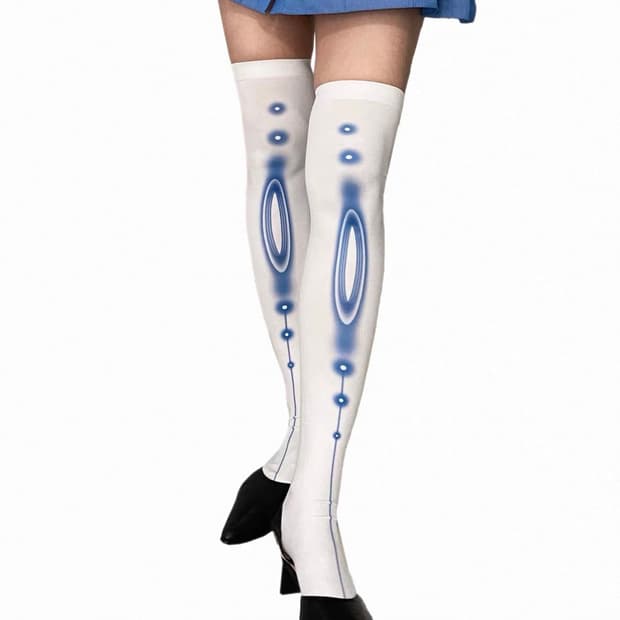 빈티지 디자인 스타킹 레그워머 y2k 고프코어 사이버코어 오호스