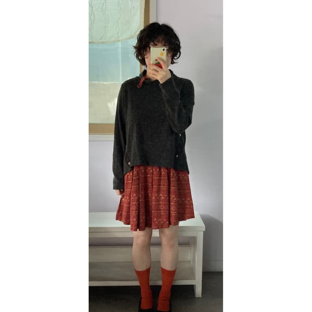 레이어드 에스닉 니트