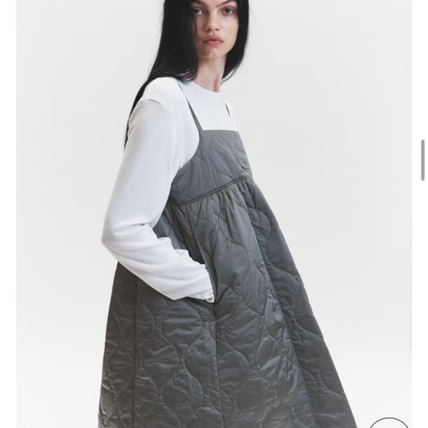 쓰리투에이티 퀼티드 미니 드레스 quilted mini dress 그레이