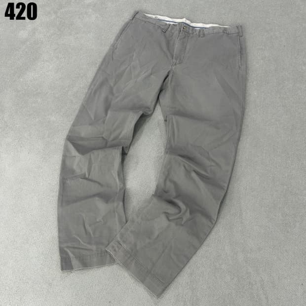 폴로 회색 남성 면바지 