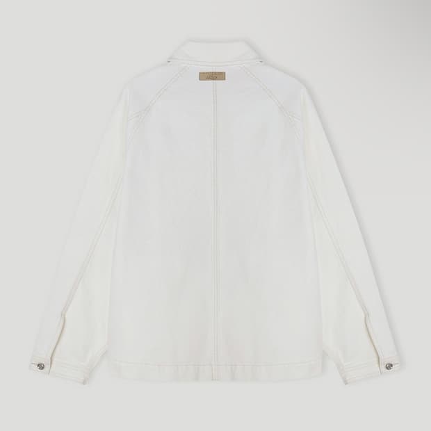 ETHOS OVERSIZED WHITE DENIM JACKET