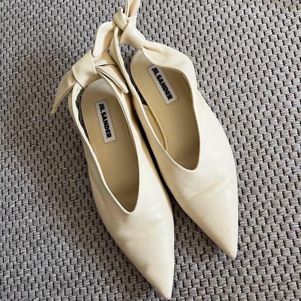 질샌더 발레리나 플랫슈즈 ecru 36