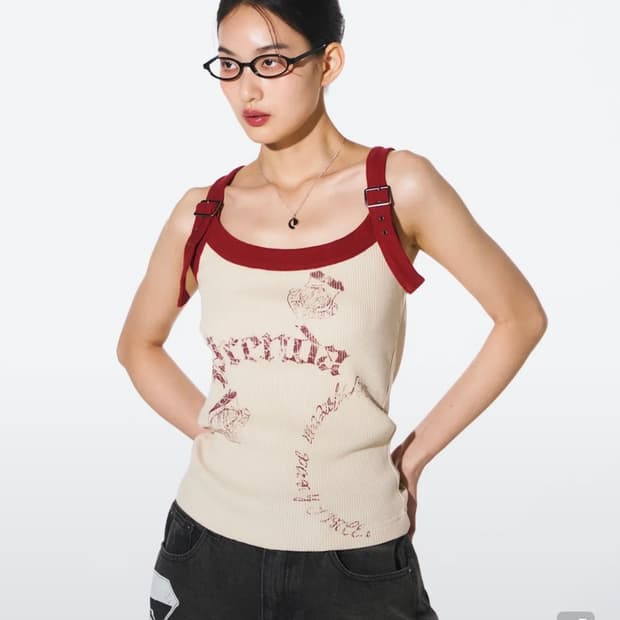 프렌다 빈티지 벨트 나시 (레드)