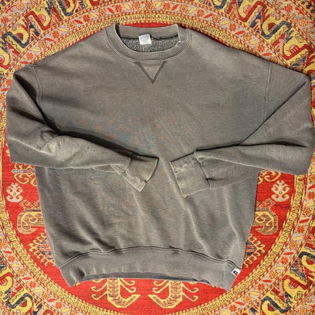 미제 러셀 페이딩 그레이 스웻셔츠 l