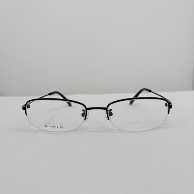 GALLAN 블랙 티타늄 반무테 빈티지안경