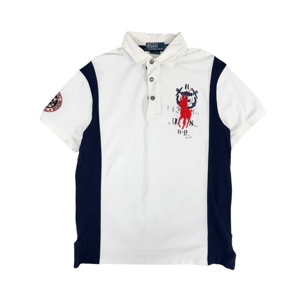 폴로 빅포니 화이트 반팔 카라티 (man m)