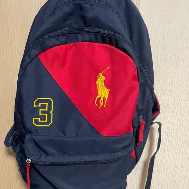 폴로 랄프로렌 백팩 네이비/레드