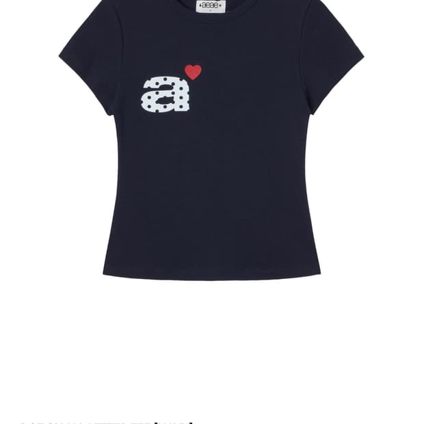 aeae DOT SMALL LETTER TEE [NAVY]