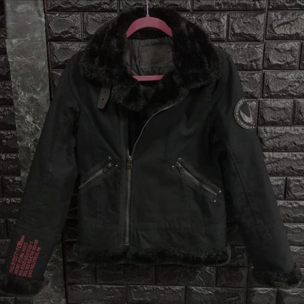 빈티지 MIDAS (미다스) 블랙 B-3 스타일 퍼 자켓