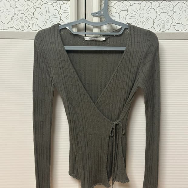 빈티지 카키 랩 롱슬리브 y2k 러힙 히피