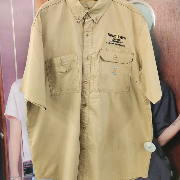CARHARTT 칼하트 베이지반팔셔츠