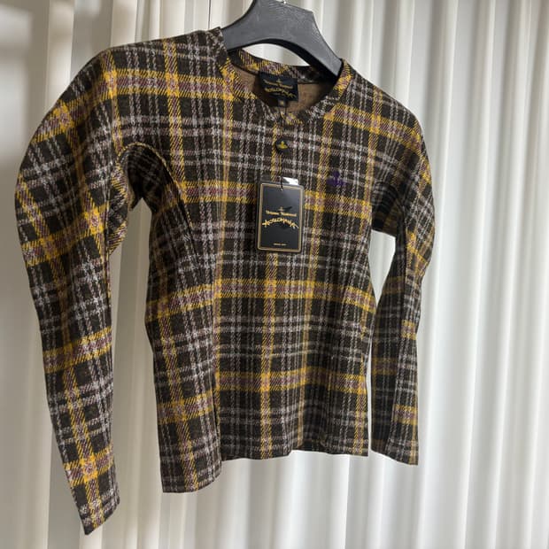 비비안웨스트우드 체크 탑 38