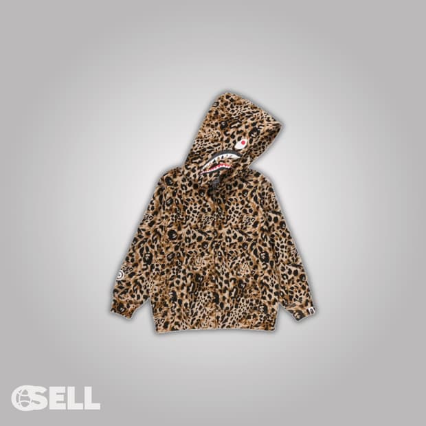 베이프 레오파드 샤크 후드집업