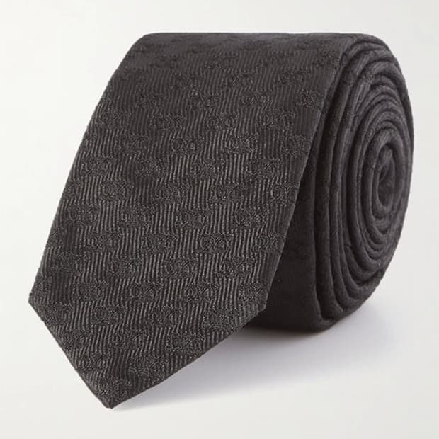 [박보검님 착용] 셀린느 24ss 자카드 트리옴페 실크 타이