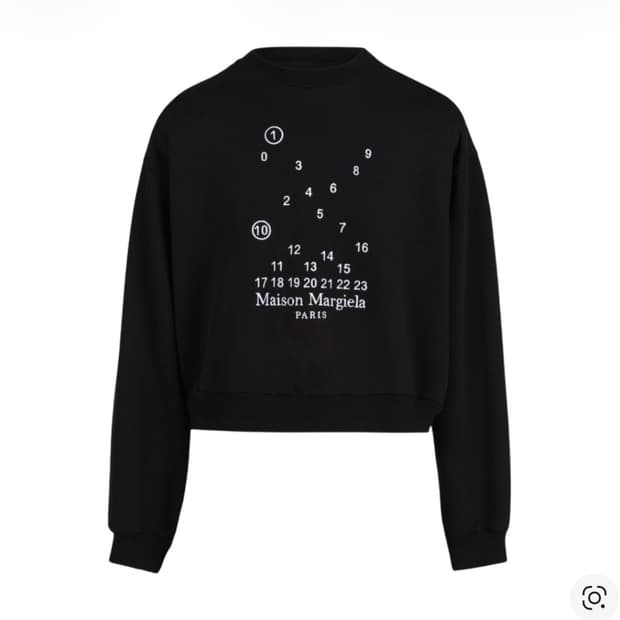 (W) 메종 마르지엘라 스캐터 로고 스웨트셔츠 블랙 / 맨투맨 L 판매