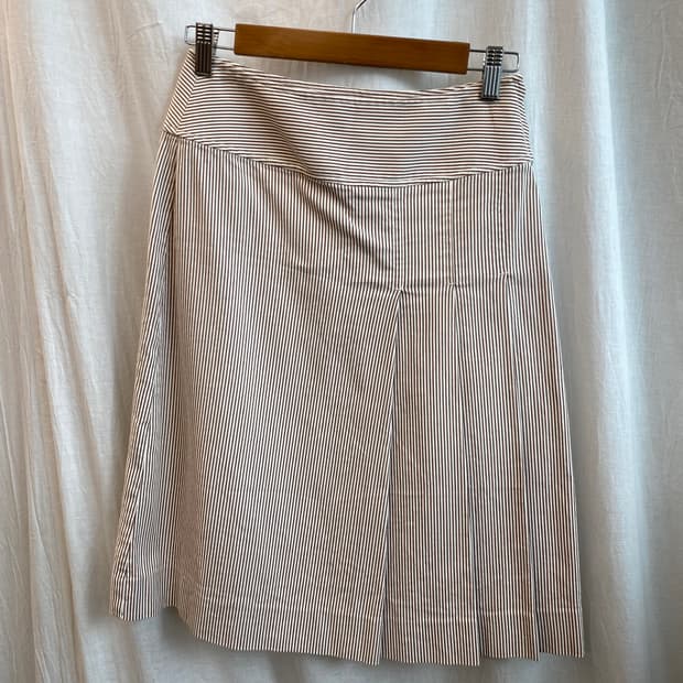 EDDIE BAUER 브라운 스트라이프 스커트(24)