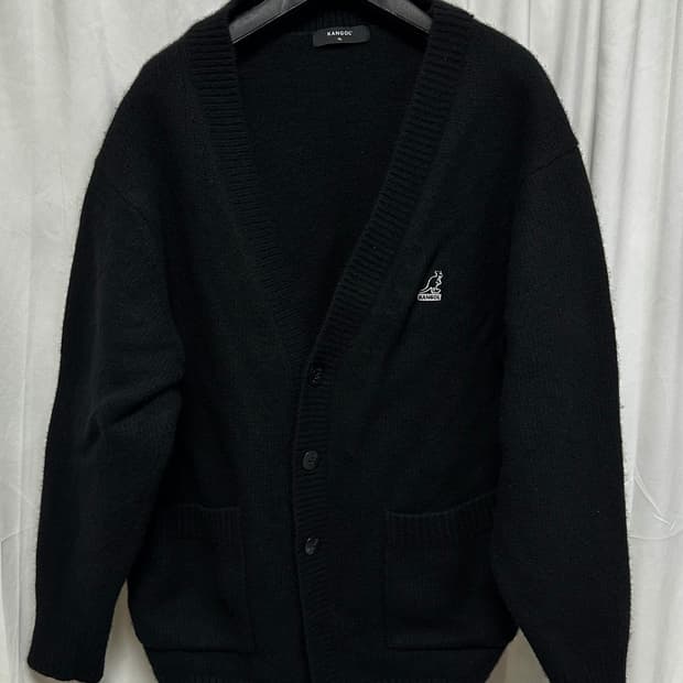 no.152 캉골 블랙 울 가디건 XL 상태s급