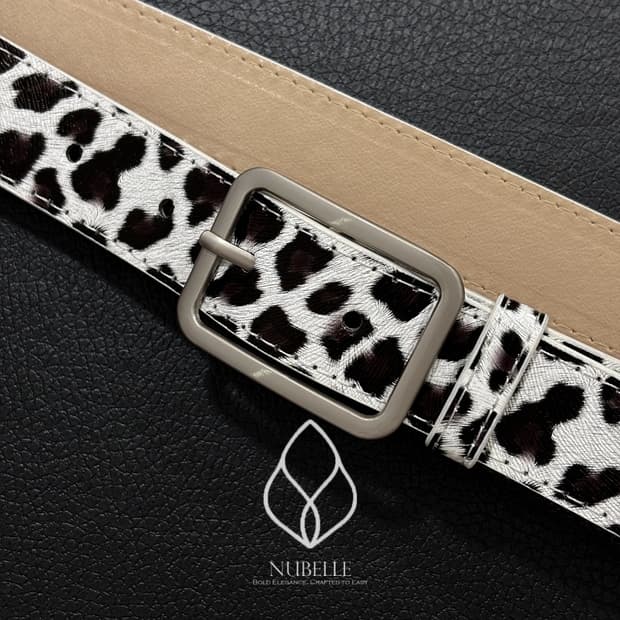 🌗 Dalmatian belt / 달마시안 호피 가죽 벨트