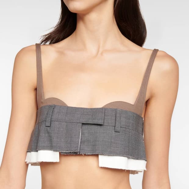 미우미우 Miu Miu Checked Bra Top