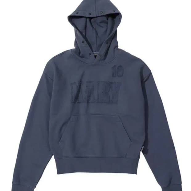 스컬프터 Mary Acid Peel Hoodie 후드티 워시드 블루 S