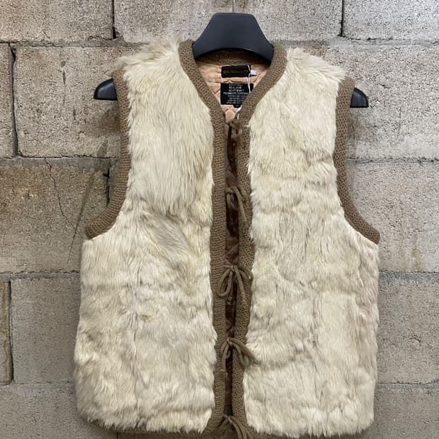 Vintage Real French Rabbit Fur Vest