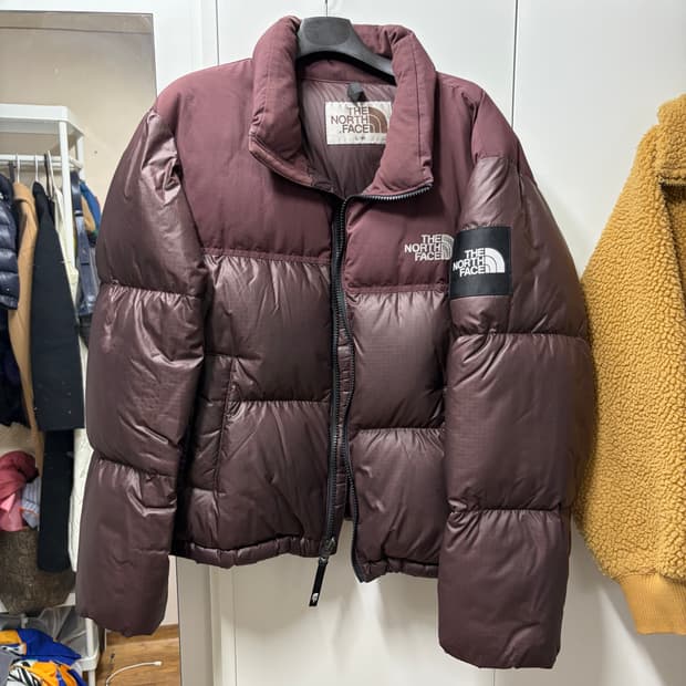 (W) 노스페이스 화이트 라벨 노벨티 눕시 다운 자켓 코코아 브라운 