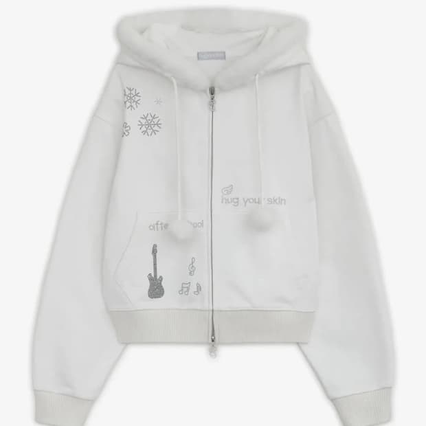 허그유어스킨 핫픽스 퍼 후드집업