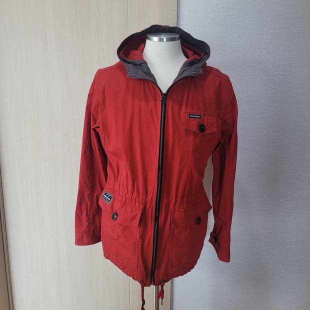 뉴발란스 NewBalance 야상 후드 바람막이 100 레드