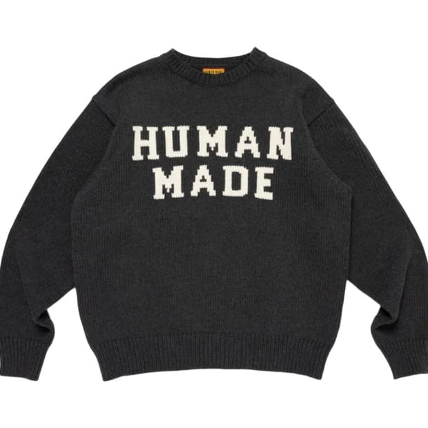 휴먼메이드 그래픽 스웨터 차콜