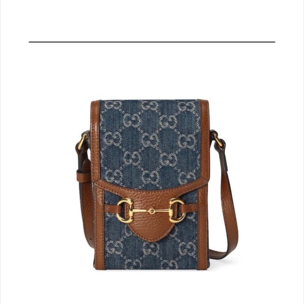 구찌 홀스빗 데님 미니백