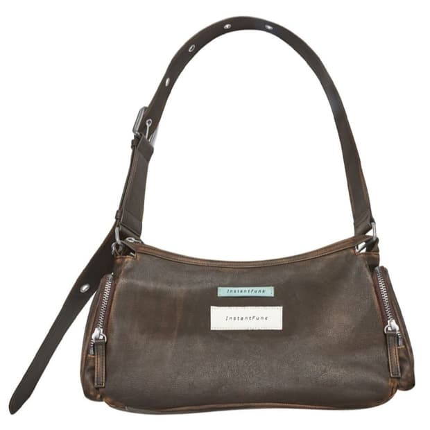 인스턴트펑크 빈티지 에코 레더 숄더백