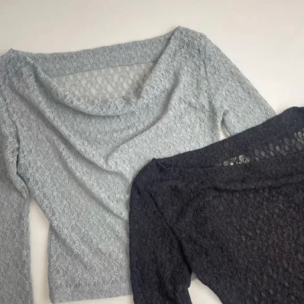 레이스 레이어트 탑 블랙