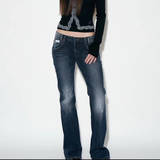 (닝닝바지)플리즈노팔로우 빈티지 워싱 부츠컷