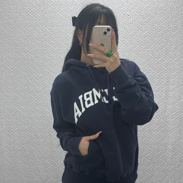 챔피온 리버스위브 올드스쿨 레터링 약기모 후드티 S C08252