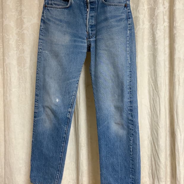 80s 리바이스 501 싱글스티치 이행기 논셀비지