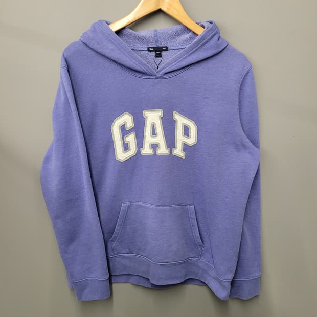 Gap 갭 헤리티지 로고 후드티 퍼플/그레이